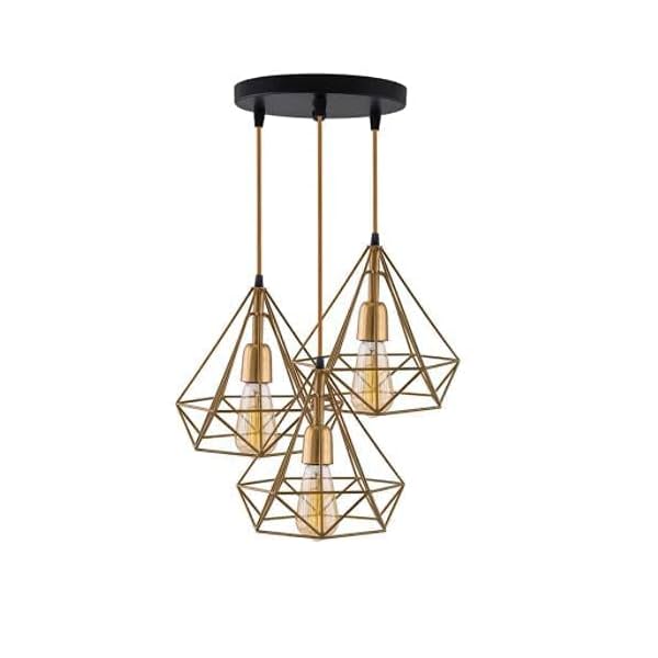 Image of Desidiya® Diamond Cluster Golden Pendant Light