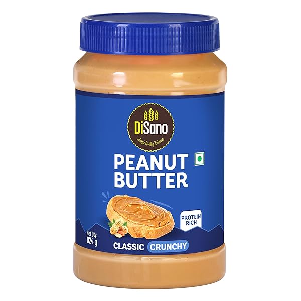 Image of DiSano Peanut Butter, Crunchy, Classic, 25% Protein with Vitamins & Minerals, 924 grams