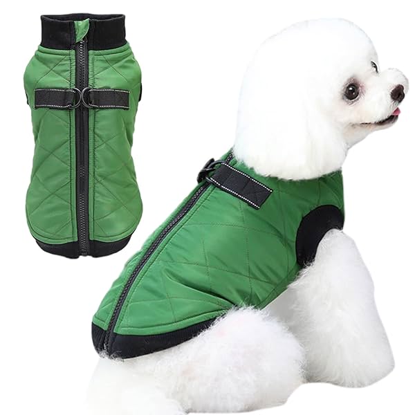 Image of Dog Winter Harness Jacket with Zipper (L Size)