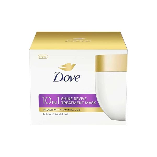 Image of Dove 10 In 1 Shine Revive Treatment Hair Mask, 300 Millilitre | Floral, For Dull Hair