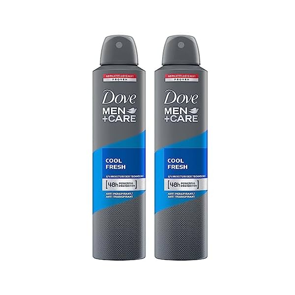 Image of Dove Men+Care Cool Fresh Dry Spray 250ml (Pack of 2)