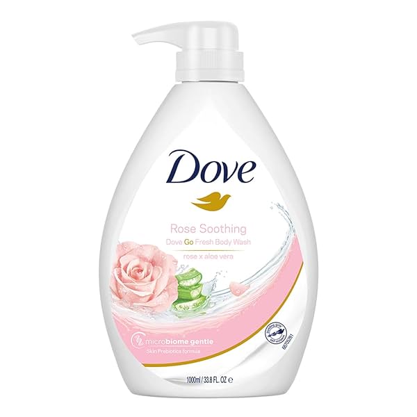 Image of Dove Soothing Rose & Aloe Vera Body Wash 1L