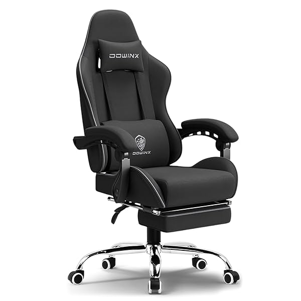 Image of Dowinx Premium Gaming Chair with Massage Cushion and Footrest