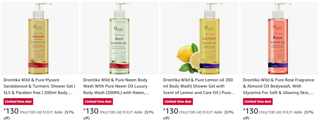 Image of Drontika Wild & Pure Body Wash Starting at ₹130