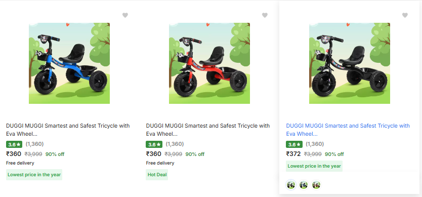 Image of Duggi Muggi Tricycles up to 90% Discount