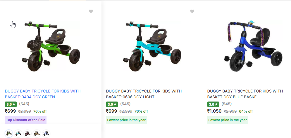 Image of Duggy KIDS Tricycles starting at ₹699 upto 76% Discount