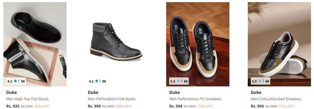 Image of Duke Men's Casual Shoes at 60% -80% Discount + Extra 15% Discount with Coupon 