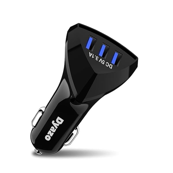 Image of Dyazo 12 W 3 Port USB Car Charger Adapter with Smart ic Compatible