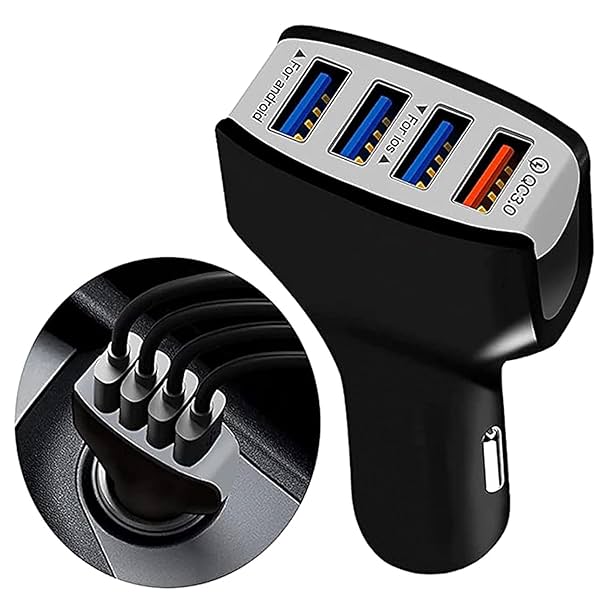 Image of Dyazo 4 Port 36w USB Fast Car Charger