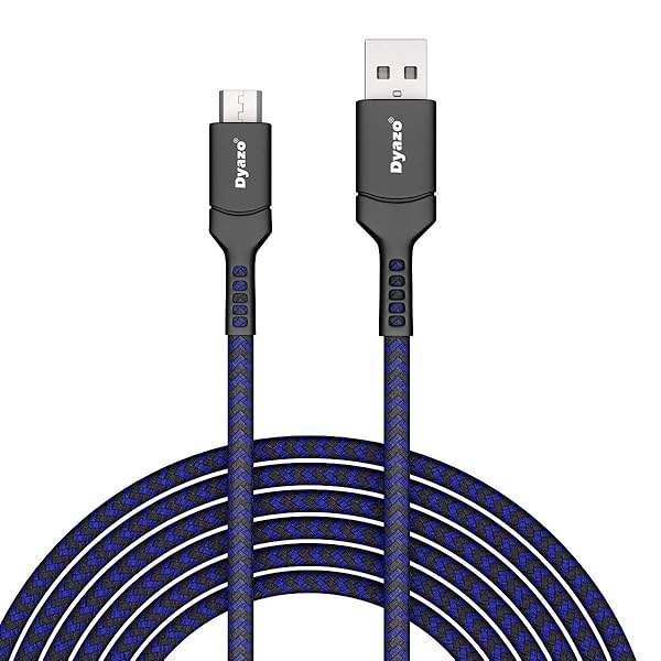 Image of Dyazo 5 ft 2.4 Ampere Micro USB Nylon Braided Extra Tough Unbreakable Cable Charging Wire