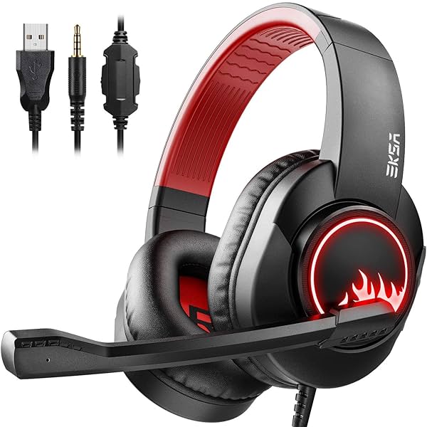 Image of EKSA T8 Ps4 Gaming Wired Over Ear Headphones 