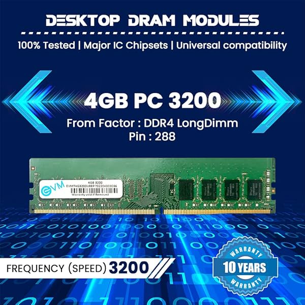 Image of EVM 4GB DDR4 Desktop RAM 3200MHz