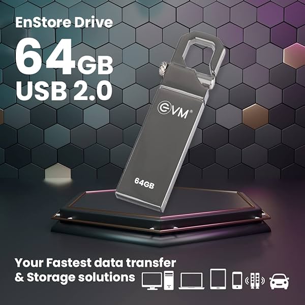 Image of EVM EnStore 64GB Metal USB 2.0 Flash Drive - High Read Speeds