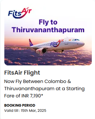 Image of EaseMyTip Flight Offer: Fly Between Colombo & Thiruvananthapuram at a Starting Fare of ₹7,190