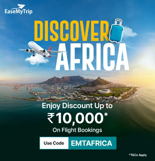 Image of EaseMyTrip Africa Flight Coupon: Up to ₹10000 Discount on Africa Flights