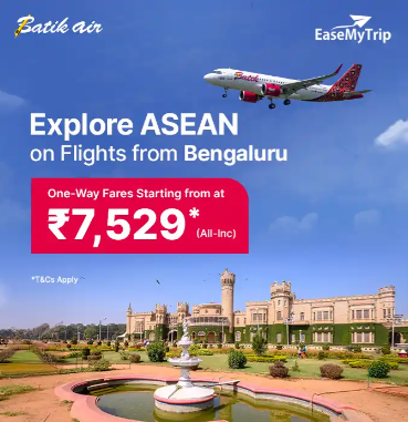 Image of EaseMyTrip Batik Air Offer : Flights from Bengaluru Starting at ₹7529