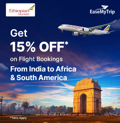 Image of EaseMyTrip Ethiopian Airlines : Save upto 15% on Flights From INDIA to Africa & SOUTH AMERCIA