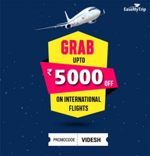 Image of EaseMyTrip Flight Coupon: Up to ₹5000 Off on Booking International Flight Tickets