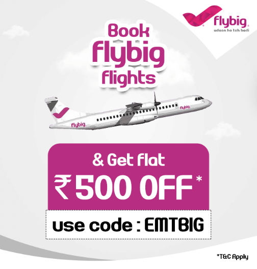 Image of EaseMyTrip Flybig Sale Offer: Up to ₹500 Off on Flybig Flight Tickets