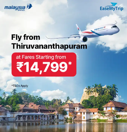 Image of EaseMyTrip Malaysia Airlines Offer : Flights from Thiruvananthapuram Starting at ₹14799