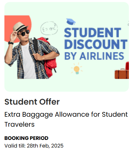 Image of EaseMyTrip Offer: Student Offer on Extra Baggage Allowance