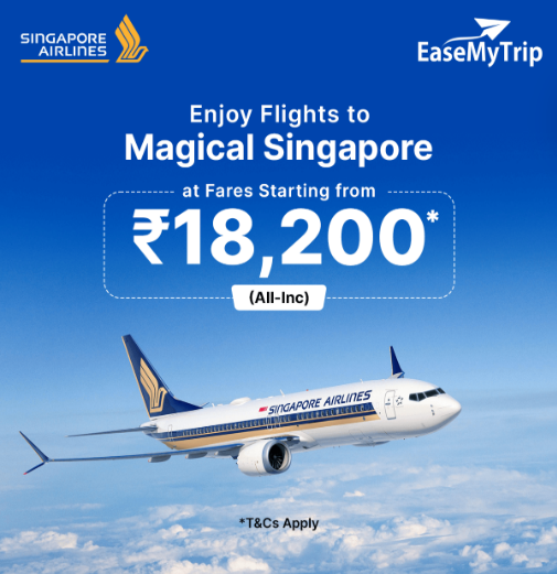 Image of EaseMyTrip Singapore Airline Offer: Fly Singapore from India at Fares Starting from ₹18200