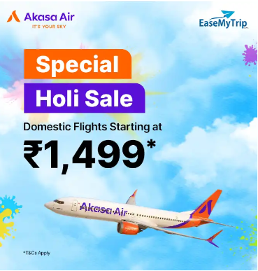 Image of EaseMyTrip Special Holi Sale : Domestic Flights Starting at ₹1499