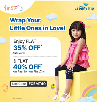 Image of EaseMyTrip firstcry Coupon : Flat 40% off on Apparel Products at Firstcry 