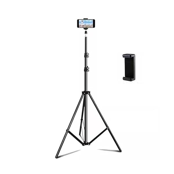 Image of Elfora 7 feet Lightweight Tripod Stand with Adjustable Mobile Phone |