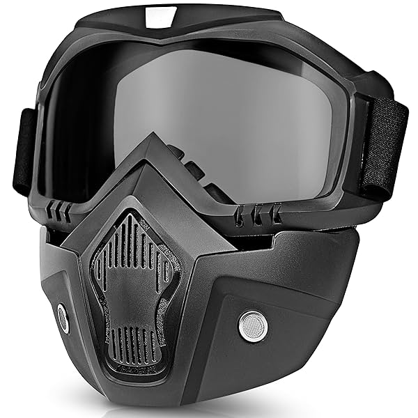 Image of Eliane Goggle Mask, Black, with filter.