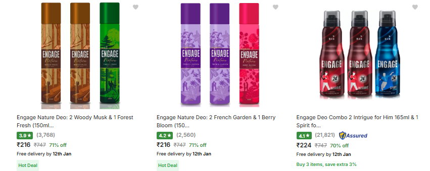 Image of Engage Nature Deo Starts @ ₹216