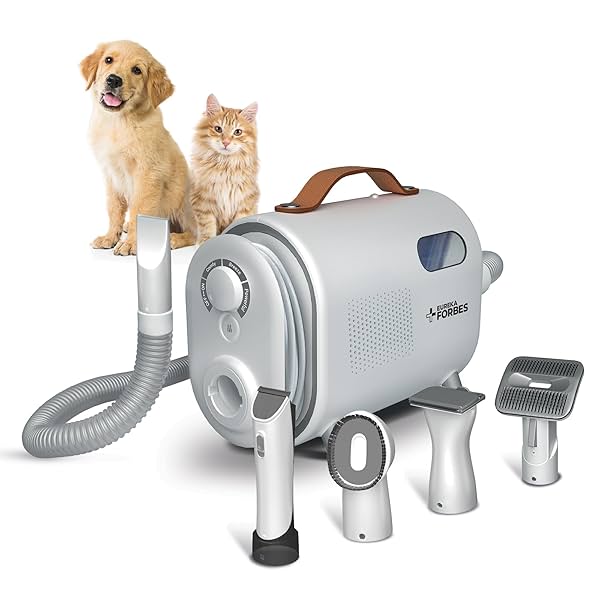 Image of Eureka Forbes Buddy Pet Grooming Vacuum Kit, 5 accessories.