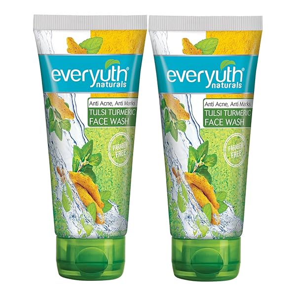 Image of Everyuth Naturals Anti Acne, Anti Marks Tulsi Turmeric Face Wash