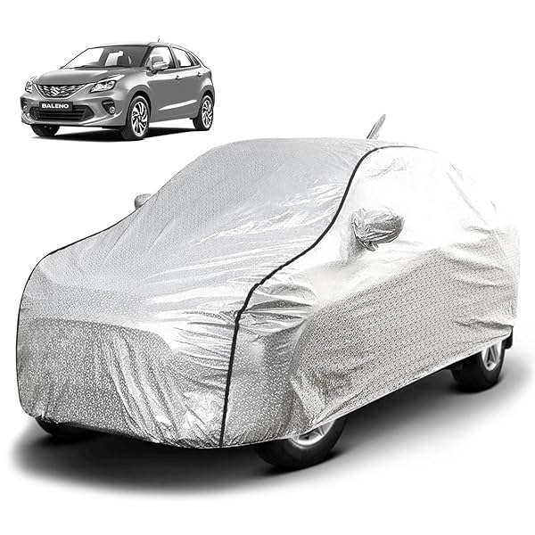 Image of FABTEC Waterproof Car Body Cover for Maruti Baleno with Mirror.