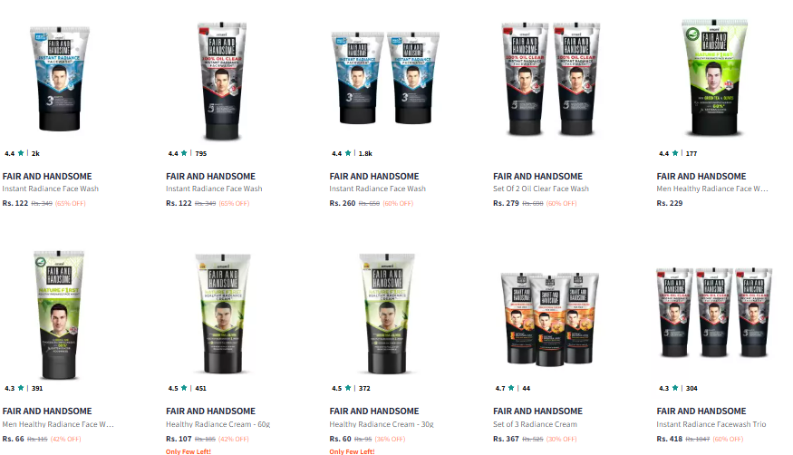 Image of FAIR AND HANDSOME Instant Face Wash Up-To 65% Discount