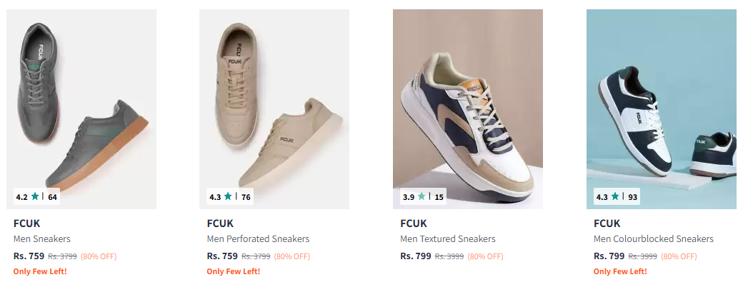 Image of FCUK Men Sneakers Starting At @₹759 