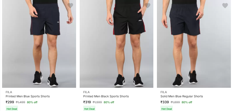 Image of FILA Printed Men Blue Sports Shorts Start @ ₹299