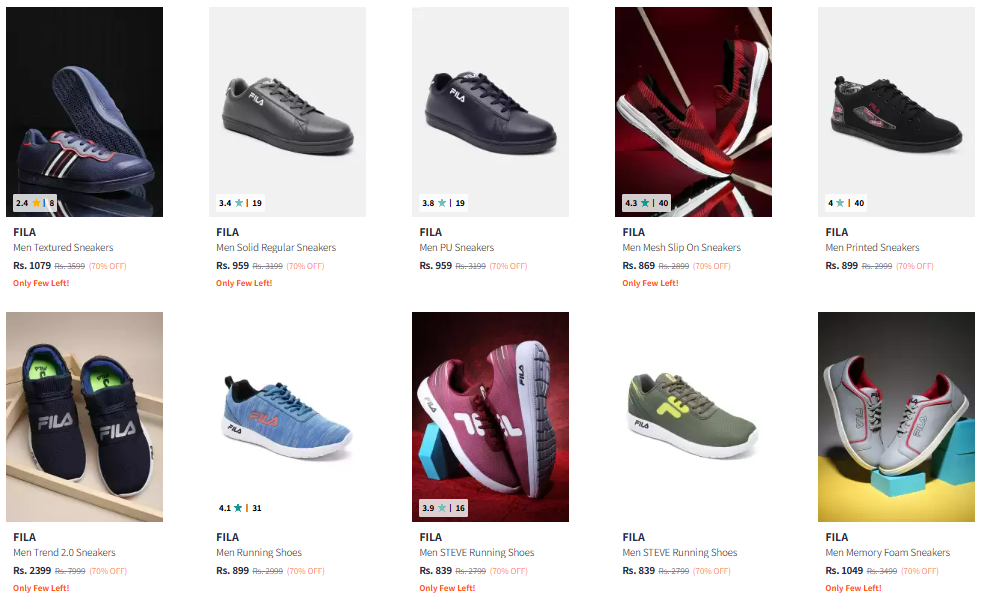 Image of FILA Shoes - FLAT 70% Discount