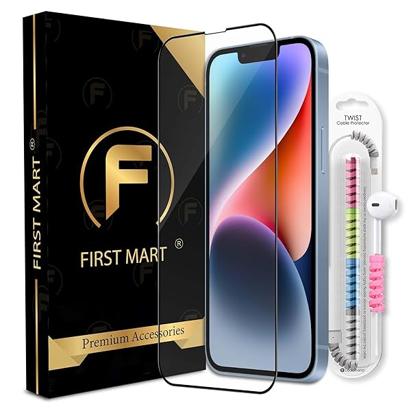 Image of FIRST MART Tempered Glass for iPhone 14/13/13 Pro (Pack of 1)