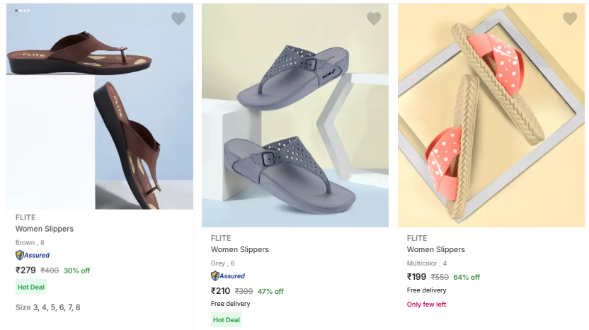 Image of FLITE Women Slippers Starting @ ₹198