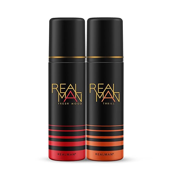 Image of FOGG Men Realman Thrill & Fresh Mood Aerosol Deodorant 200ML*2