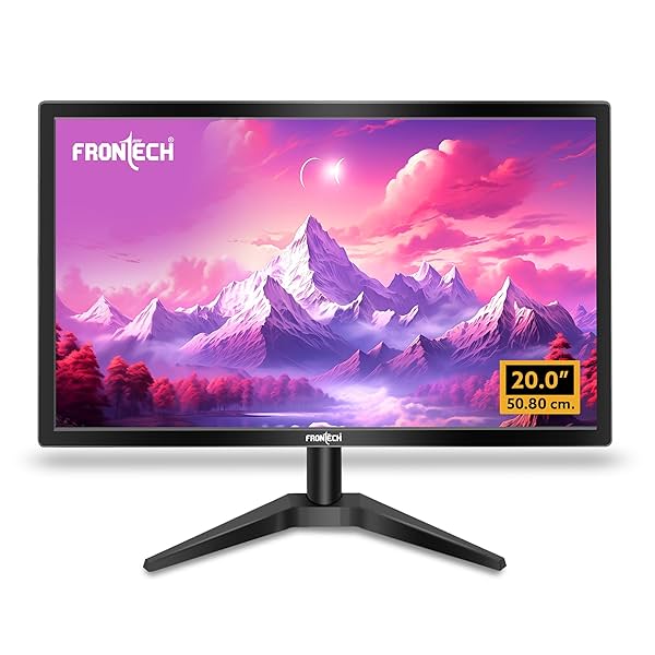 Image of FRONTECH 20 Inch HD LED Monitor | Refresh Rate 60 Hz, 1600 x 900 Pixels | Wall Mountable Slim & Stylish Design with 16.7