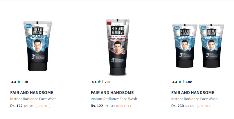 Image of Fair And Handsome Minimum 60% Discount Starting at just ₹122