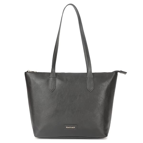 Image of Fastrack Charcoal Black Everyday Office Tote Bag For Women