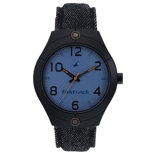 Image of Fastrack Denim Quartz Analog Blue Dial Denim Strap Watch for Guys-3191AL03