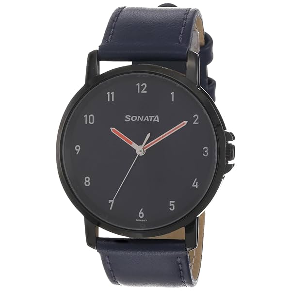 Image of Fastrack Men Leather Sonata Blue Dial Analog Watch 