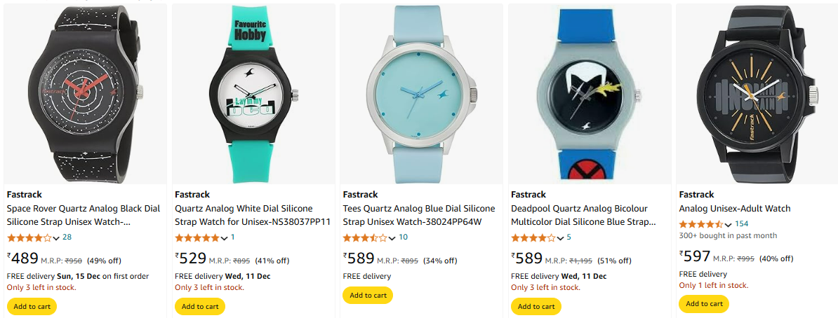 Image of Fastrack Men's Watches upto 51% Discount