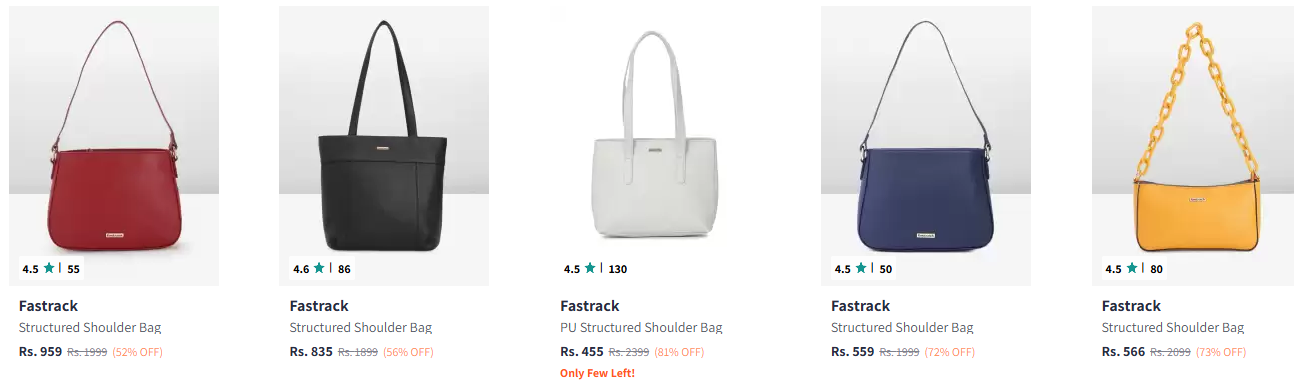 Image of Fastrack Structured Shoulder Bag up to 81% Discount