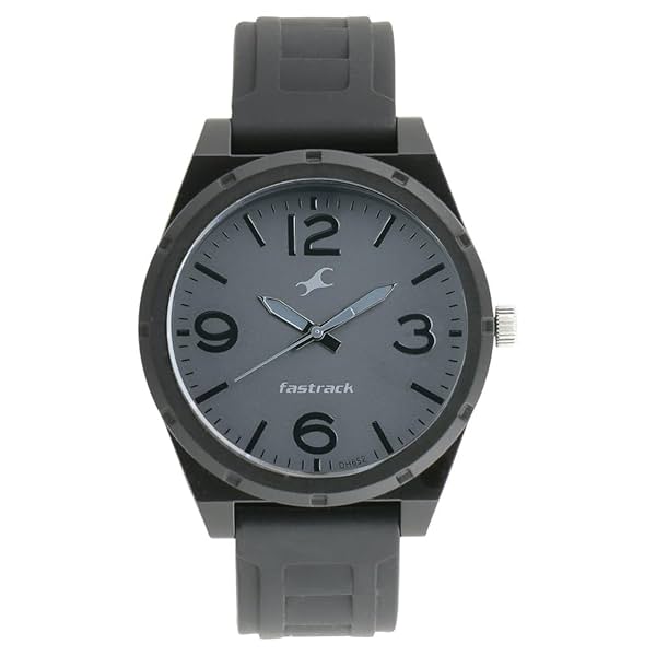 Image of Fastrack Trendies Quartz Analog Grey Dial Silicone Strap Watch for Men-NR38040PP01