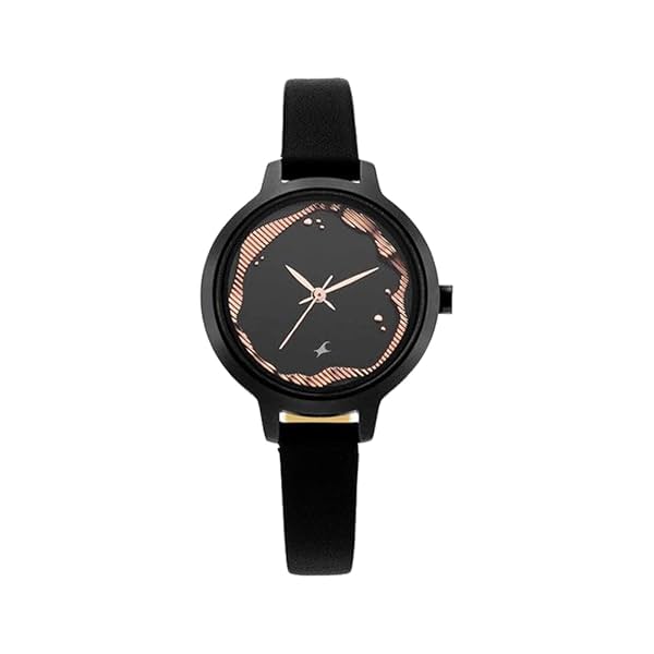 Image of Fastrack Women Leather Analog Black Dial Watch